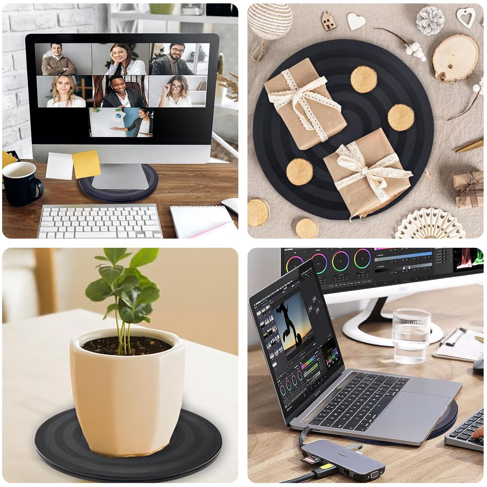 Amazon.co.jp: BLOOPIC 回転盤 回転トレイ 直径30cm 回転台 360度回転